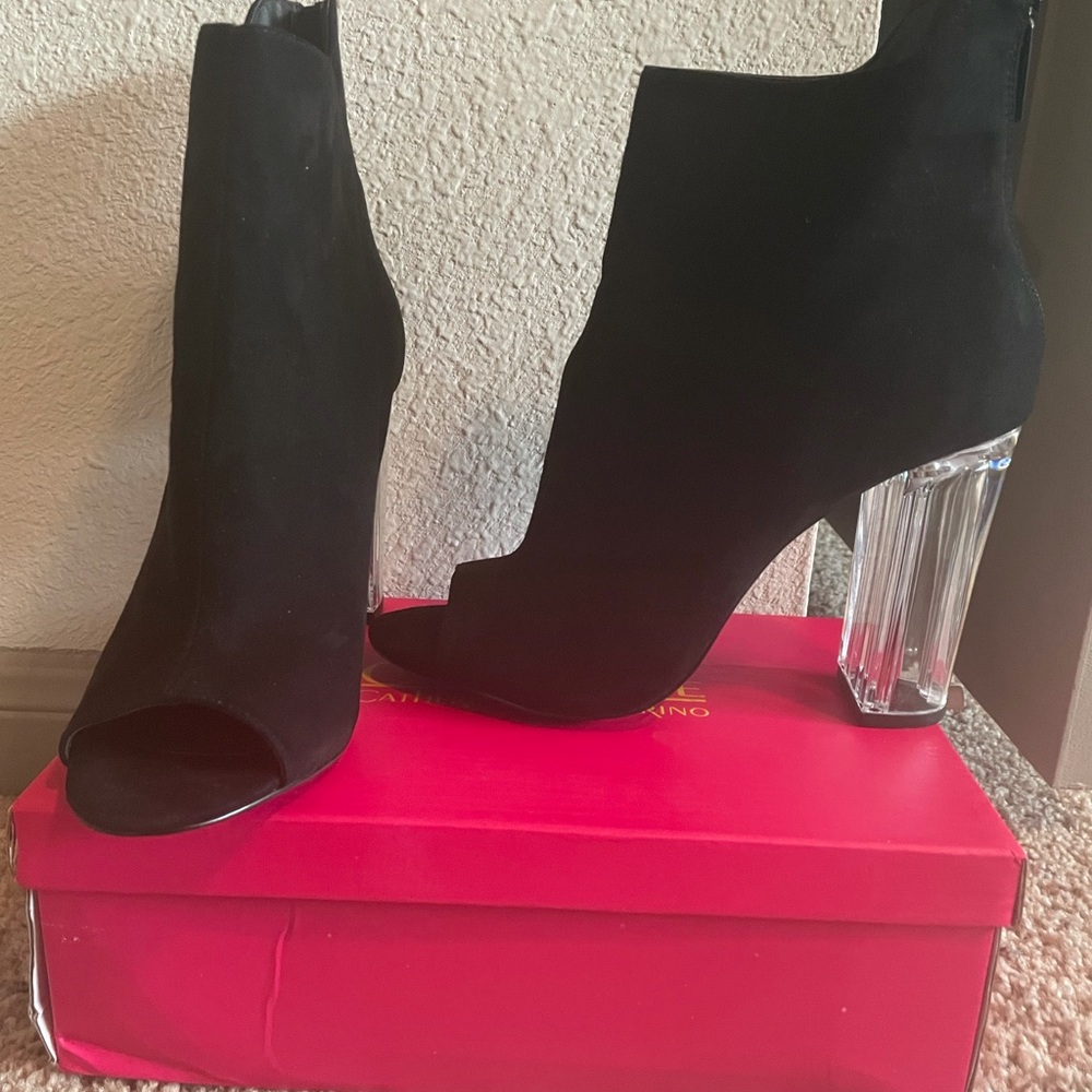 Open toe booties